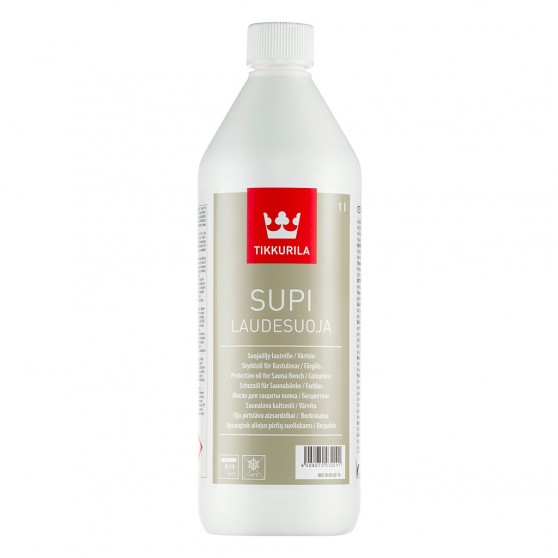 Tikkurila Supi Laudesuoja Парафиновое масло для защиты деревянных полков в бане.