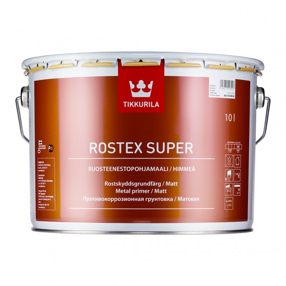 Tikkurila Rostex Super Противокоррозионная грунтовка быстрого высыхания.