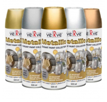 Эмаль с эффектом сверкающего и сияющего МЕТАЛЛИКА VERVE METALLIC ELEGANT PAINT спрей 520мл