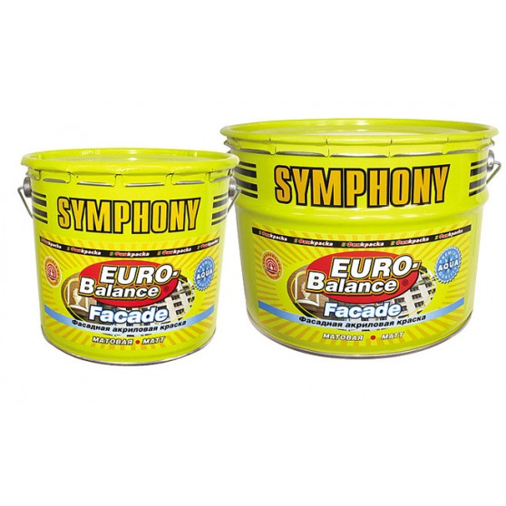 Symphony Euro-Balance Fasade Aqua водоразбавляемая акриловая щелочестойкая краска